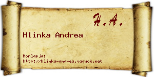 Hlinka Andrea névjegykártya