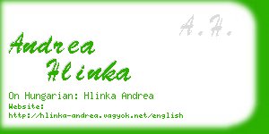 andrea hlinka business card